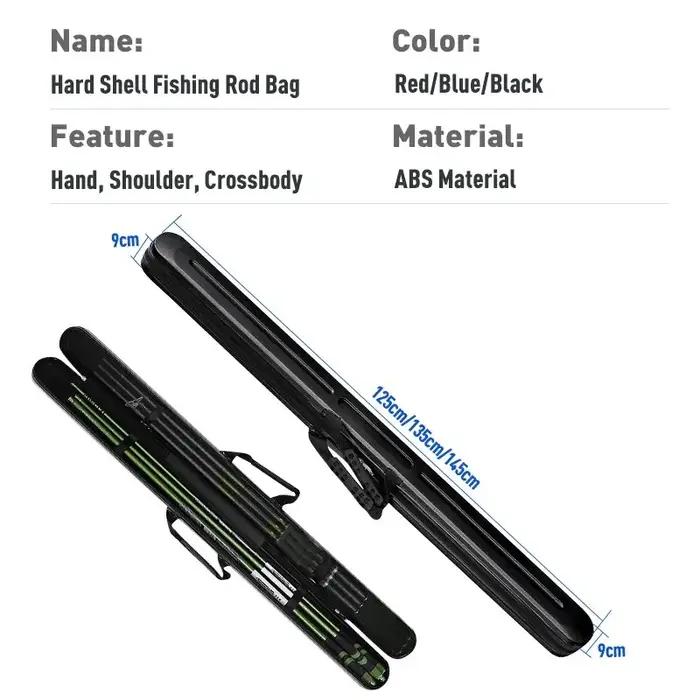 Portable ABS Canne À Pêche Sac De Pêche Auxiliaire Sac 145cm * 9CM * 9CM Dur Cas Rod Couverture De P