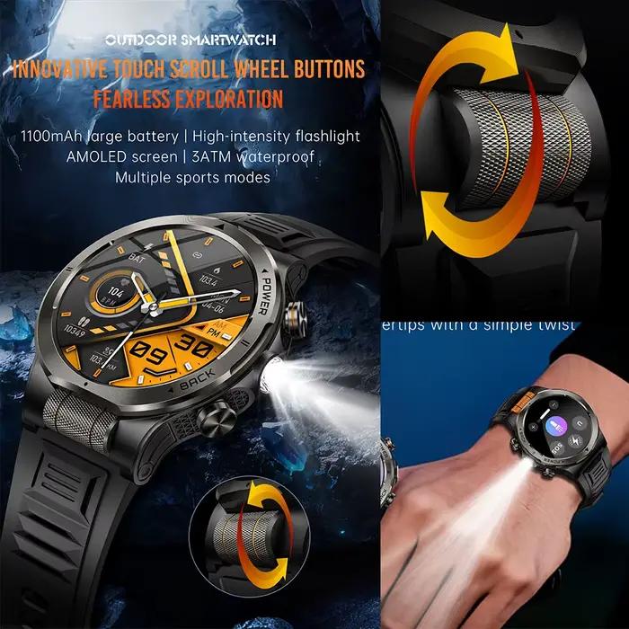 Montre de Sport Intelligente avec Surveillance de Santé et Plus de 100 Modes Activités Occasions Spéciales Exercices Physiques Entrainements Fitness
