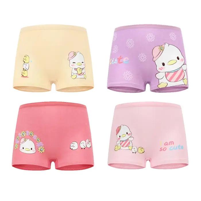 4 pièces/lot conception enfants filles culottes coton doux joli dessin animé licorne enfant sous-vêt