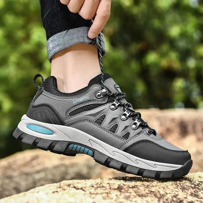 Chaussures randonnée HIKEUP homme femme cuir baskets couple qualité trekking automne hiver polyvalentes pour randonneurs aventuriers et familles en pleine nature et ville