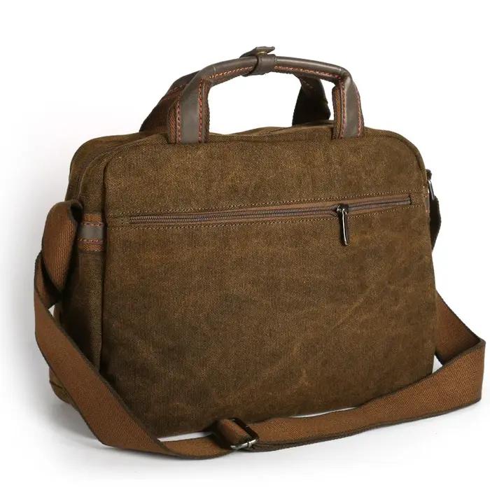 Ruil – mallette multifonction rétro classique pour hommes, porte-documents en toile, Vintage, résist