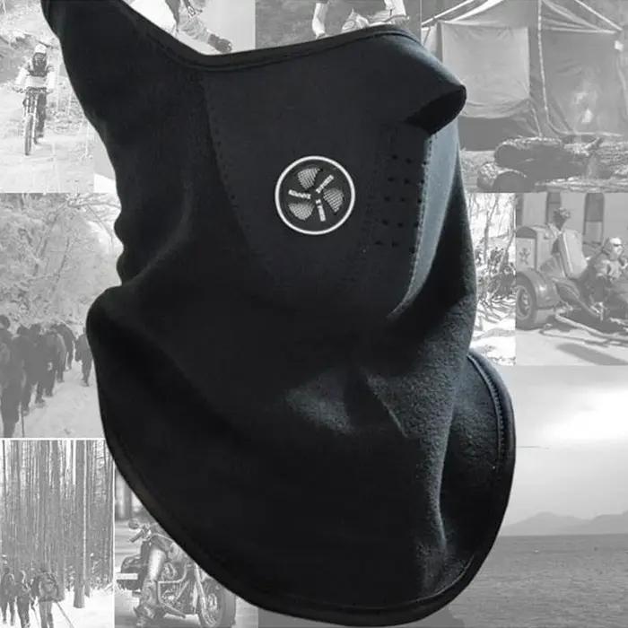 Masque de cyclisme en velours chaud d'hiver, écharpe de sport coupe-vent, couvre-chef, course en ple