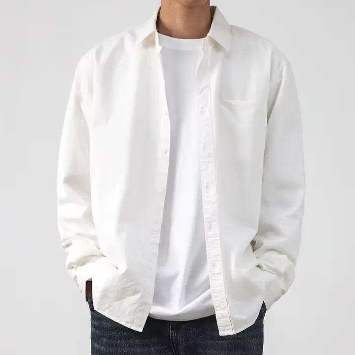 Dukeen chemise à manches longues hommes printemps et automne coton Senior sens de décontracté couleu