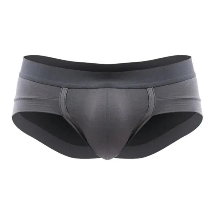 Slips blancs à taille basse pour hommes avec poche en U, sous-vêtements d'été respirants pour jeunes hommes