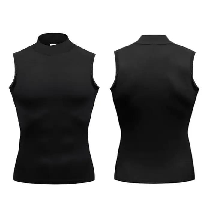Débardeur compression homme sans manches - Maillot de gym élastique à séchage rapide