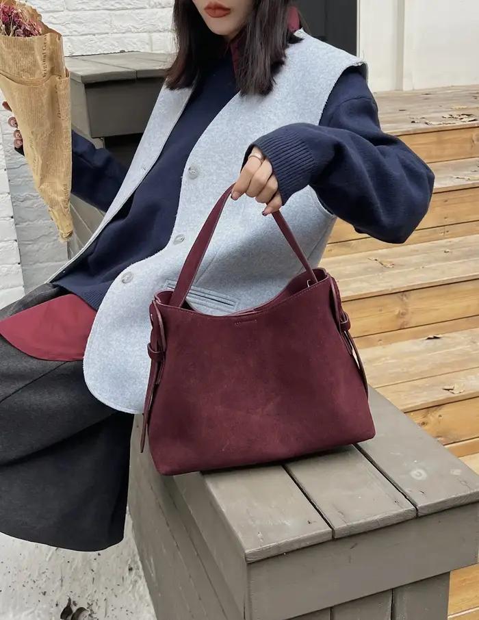 Daim peau de vache mode ladeis épaule croix marron sacs de luxe concepteur femmes café sacs à main a