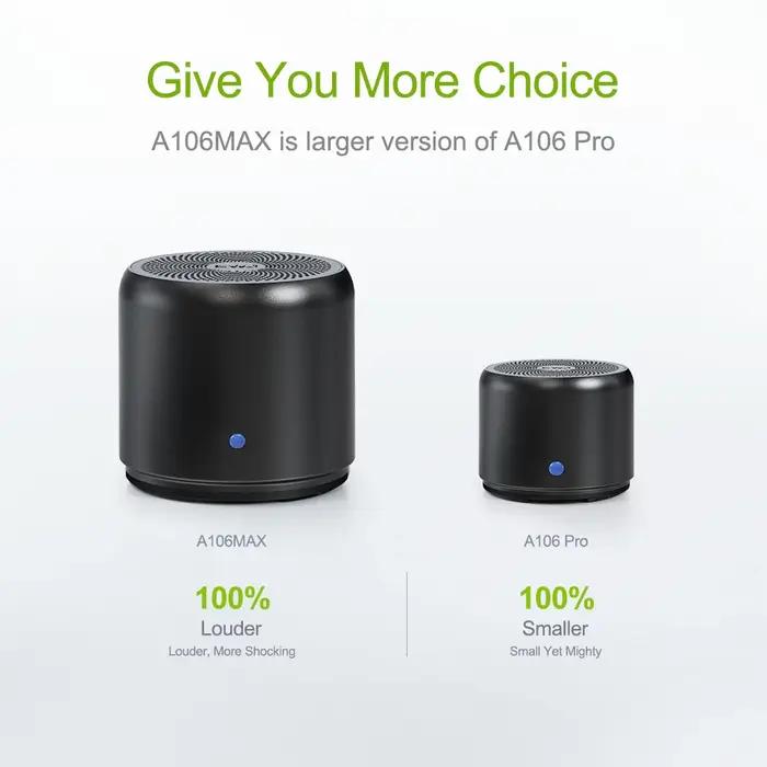 EWA A106Max haut-parleurs Bluetooth plus profonds basses 8W HD Volume sonore sans fil Bluetooth 5.0,