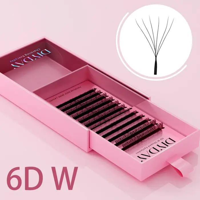 DIYDAY Extension de cils en forme de W 3d 4d 5d 6d 7d 8d W cils naturels doux préfabriqués effet de