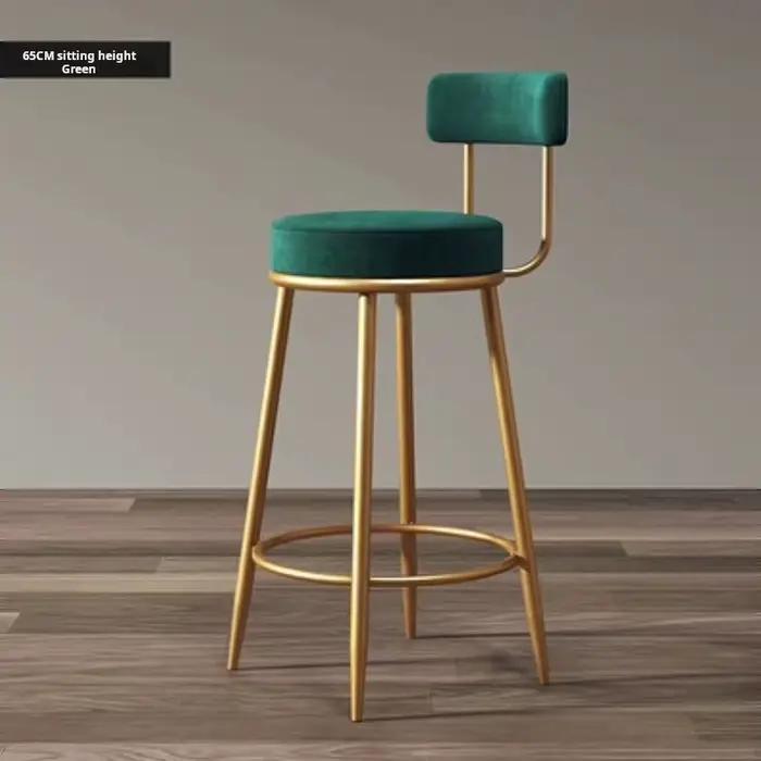 Chaises de bar nordiques tabourets hauts d'art en fer moderne dossier de cuisine tabourets de bar ca