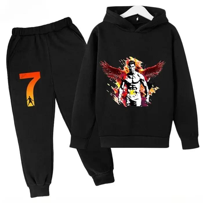 Survêtement pour enfants CR7 à séchage rapide -13 ans Ronaldo 7 # Tenue de sport imprimée en tissu