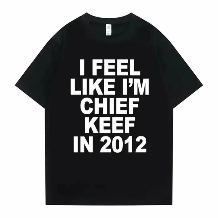 Femmes hommes j'aime je suis chef Keef en 2012 impression graphique t-shirt été hommes femmes mode t