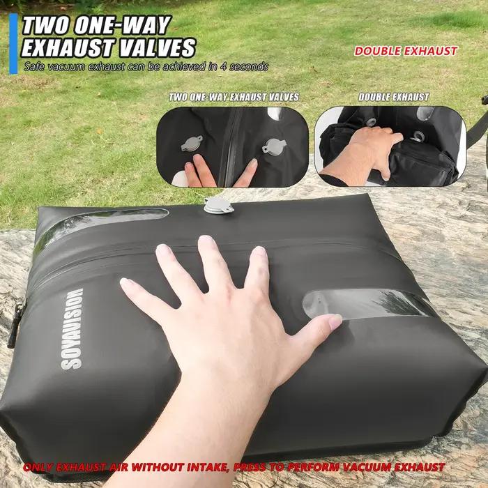 Sac sous vide de voyage, sac de rangement réutilisable, sac de Compression pliable de voyage en plei