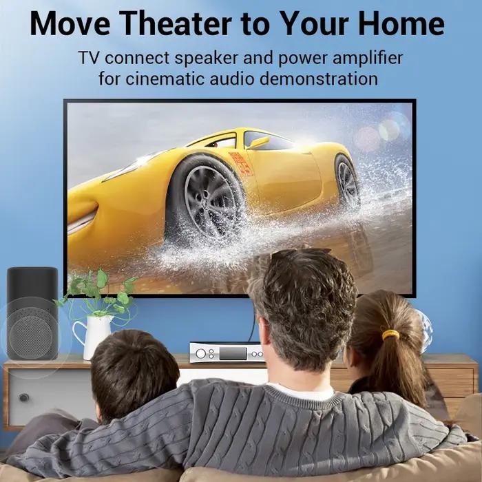 Vention câble Audio optique numérique Toslink SPDIF câble Coaxial 1m 2m pour amplificateurs Blu-ray