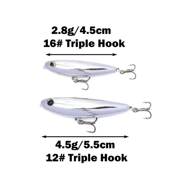 OUTKIT leurre de pêche crayon flottant StickBait leurre 4.5/2.8g Wobblers Topwater manivelle leurres