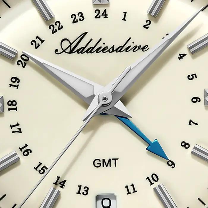 ADDIESDIVE 36mm montre analogique pour hommes GMT 515-24H montre BGW9 lumineux 100m étanche en acier