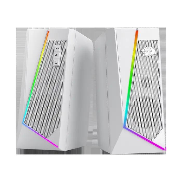 Redragon GS520 Haut-parleurs de bureau RVB, haut-parleur stéréo PC 2.0 canaux avec 6 modes LED color