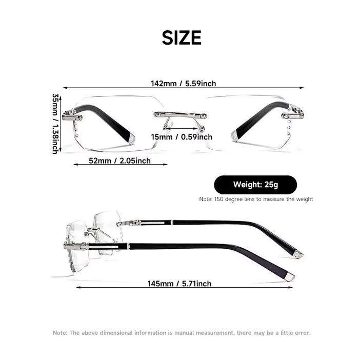 Mode diamant Anti-lumière bleue lunettes de lecture femme homme lunettes sans monture bloquant la Pr