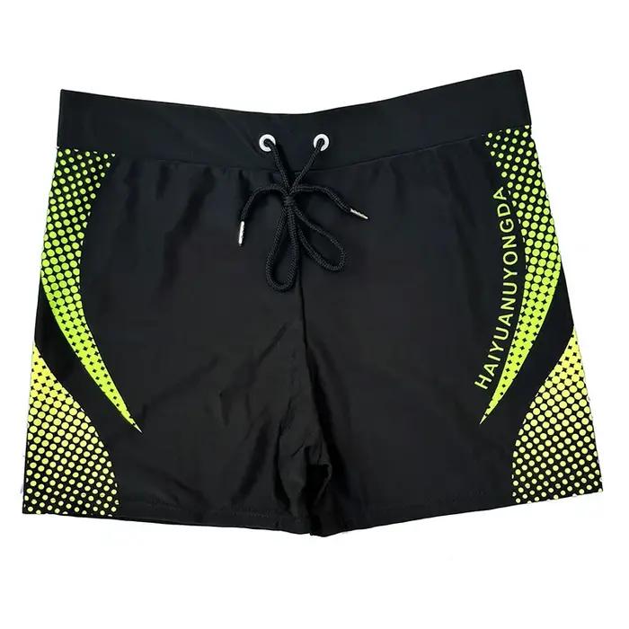 Short de bain homme imprimé géométrique - Maillot de bain été séchage rapide avec cordon - Taille européenne