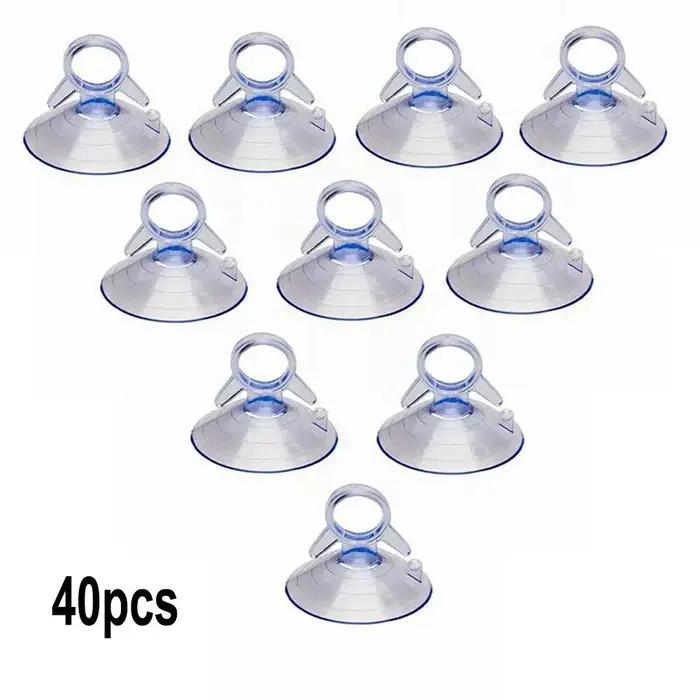 40 pièces 45mm salle de bain toilette ventouse voiture parasol ventouses PVC caoutchouc transparent