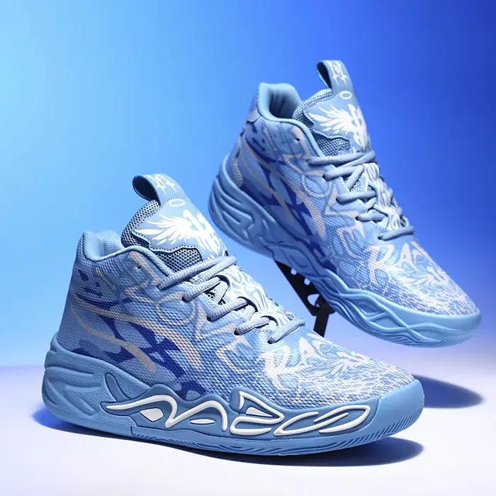 Chaussures de basket-ball pour hommes, baskets montantes souples et légères, antidérapantes, absorba