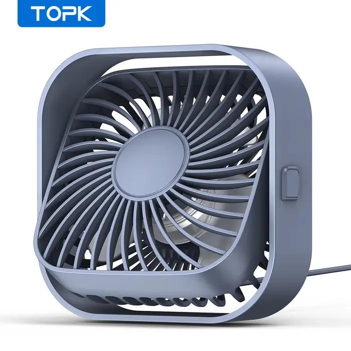 TOPK Mini ventilateur Portable USB ventilateur de bureau Table flux d'air fort et fonctionnement sil