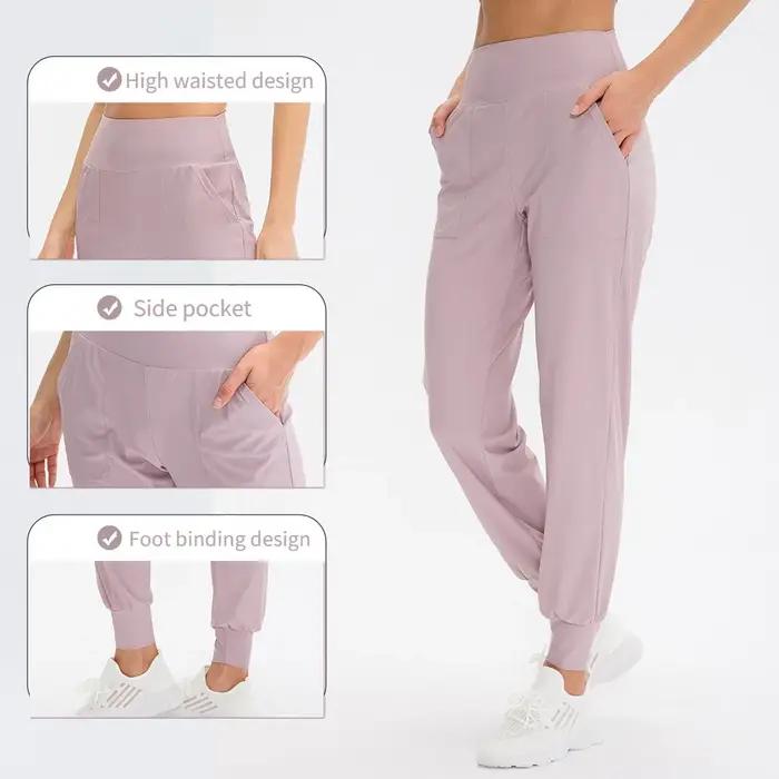 Pantalon de jogging ample pour femme, séchage rapide, avec poches, idéal pour le yoga, la course et
