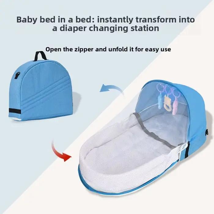 Berceau anti-pression pour bébé, pliable et portable, isolation pour nouveau-né, lit de voyage facil