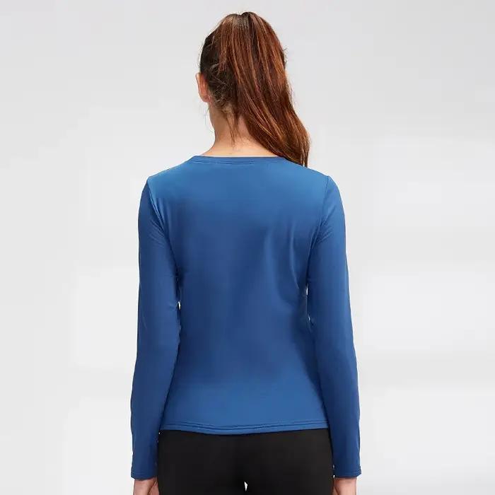 Haut fitness femme manches longues automne hiver - Séchage rapide stretch yoga course mince