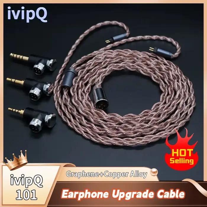 Câble d'écouteurs haut de gamme ivipQ-101 MMCX/0.78mm 2PIN QDC, fiches modulaires de type L 2.5/3.5m