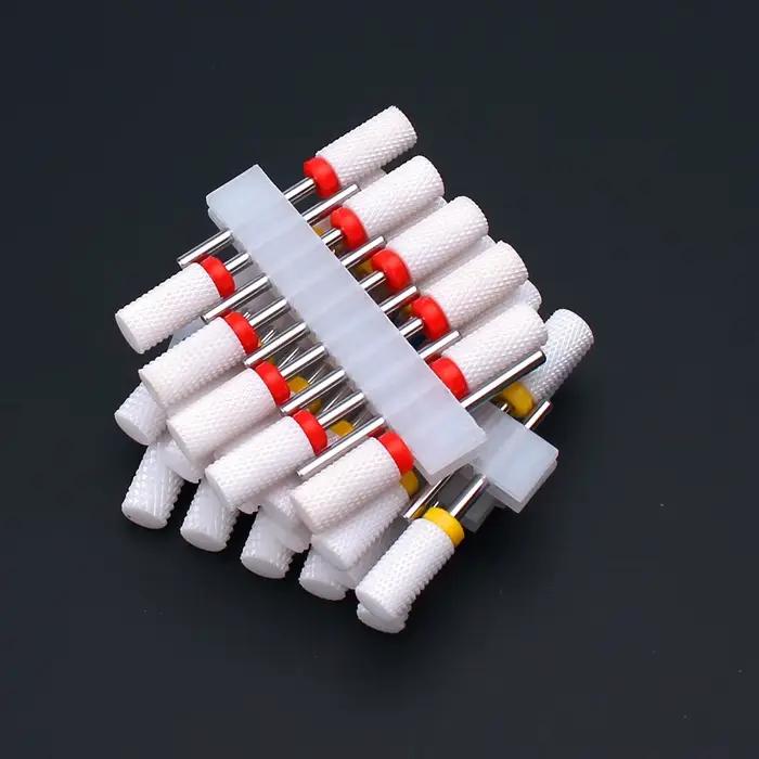 Jeu de forets à ongles en céramique, fraise pour manucure électrique, limes de maïs à flamme, Machin