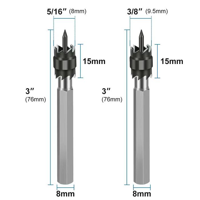 Foret dissolvant de soudure par points, pointe en carbure Double face, séparateur en acier inoxydabl
