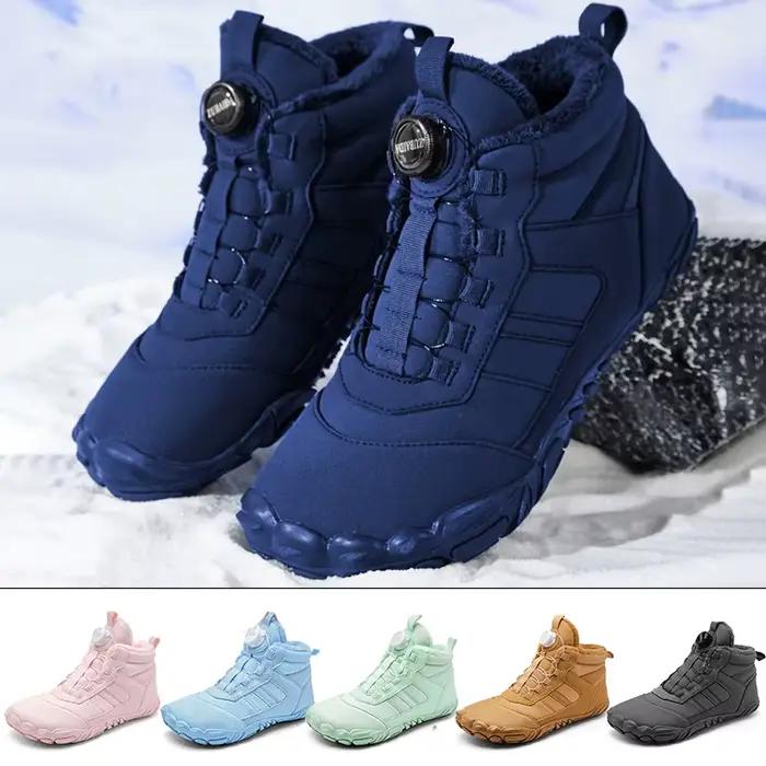 Bottes d'hiver parent-enfant antidérapantes - Chaussures fourrées chaudes pour garçons et filles en plein air