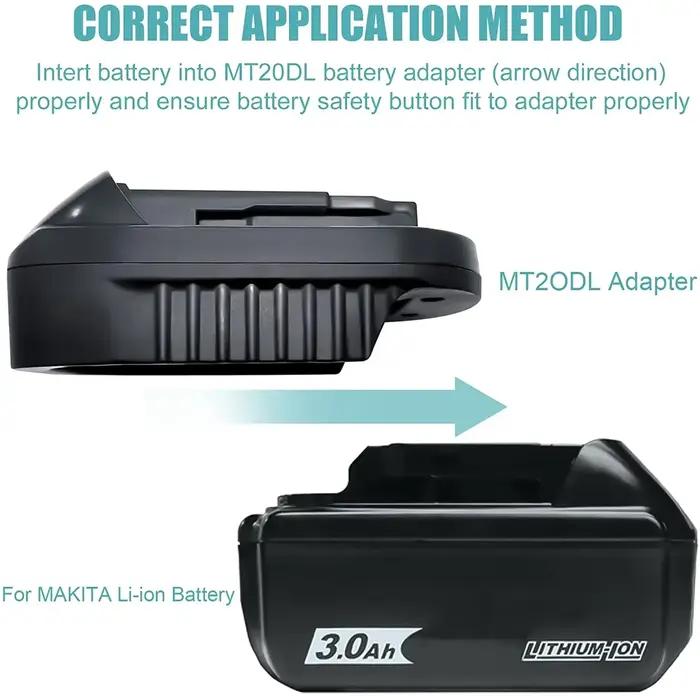 Adaptateur de batterie MT20DL pour Makita 18V Bl1830 Bl1860 Bl1815, conversion de batterie Li-Ion en