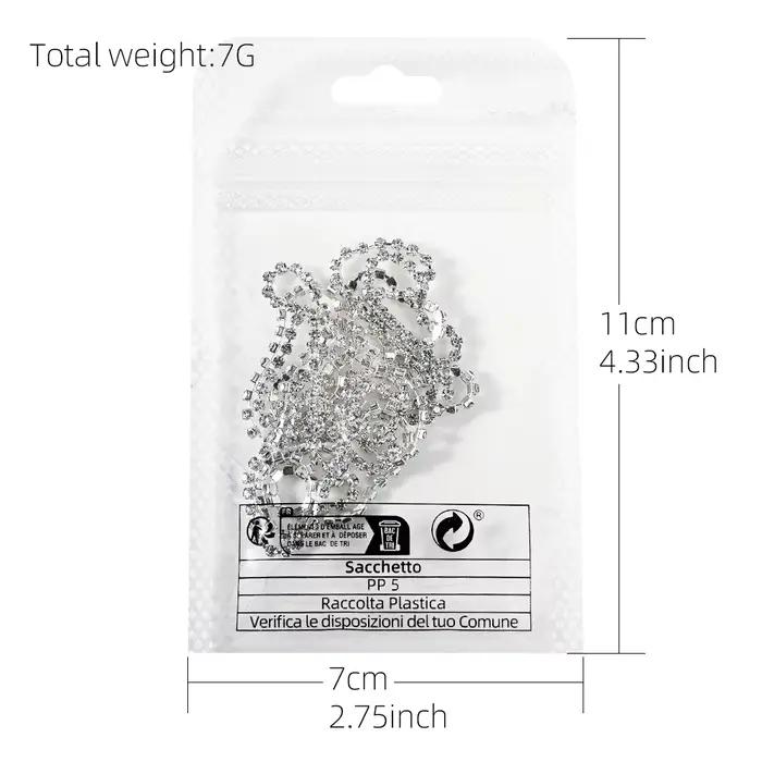 Chaîne de cristal de luxe longue 100/50cm, breloques pour ongles, 1.5/2mm, brillant clair/AB diamant
