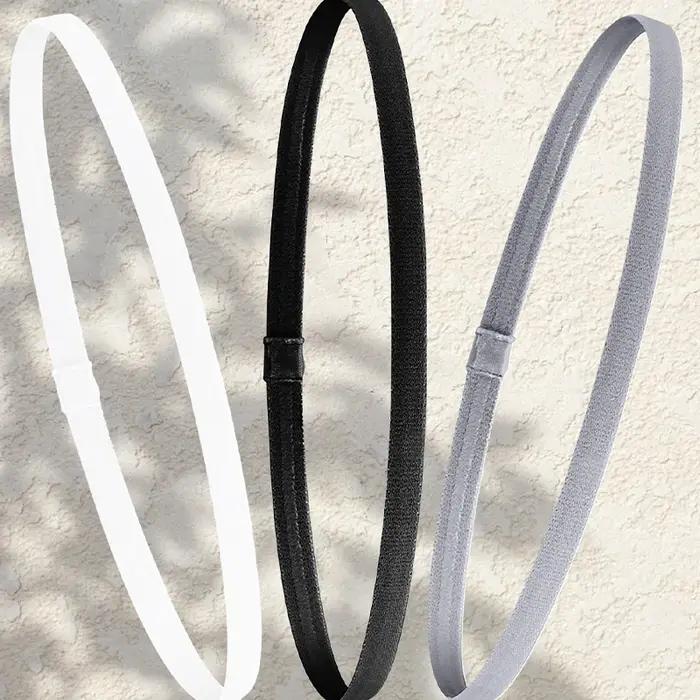 3 pièces couleur bonbon femmes hommes Yoga bandes de cheveux Sport bandeau filles Sport anti-dérapan