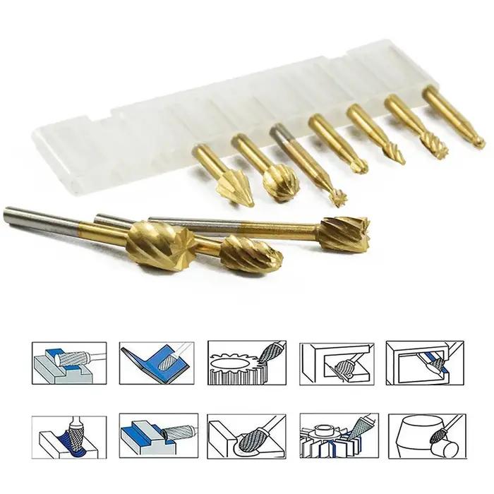 Mèches de routeur HSS, coupe-bois, fraisage adapté au jeu d'outils rotatifs Dremel, tige de 1/8 "3mm
