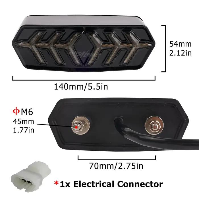 Feu stop arrière LED fumé, clignotant séquentiel intégré pour Honda GROM MSX125 CB650F CB650F CTXN70