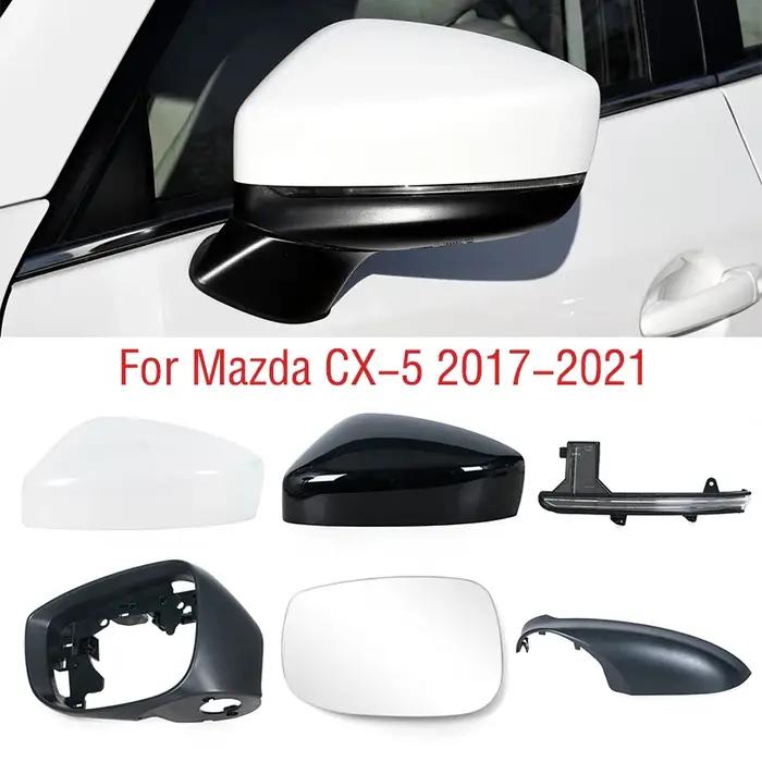 Pour Mazda CX-5 CX5 2017 2018 2019 2020 2021 – Cache de base inférieur du cadre de rétroviseur latéral et verre de rétro