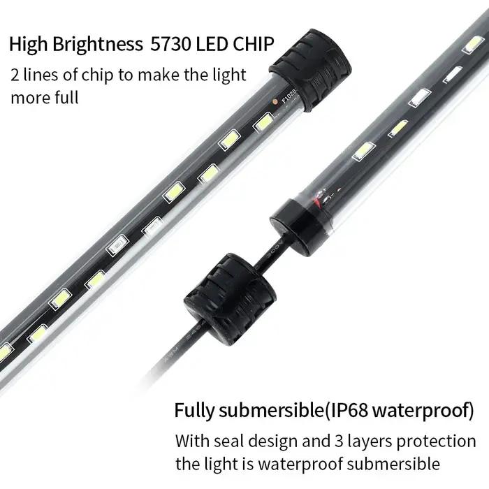 90-260V lumière d'aquarium LED étanche Aquarium pince lumière sous-marine décor éclairage lampe Subm