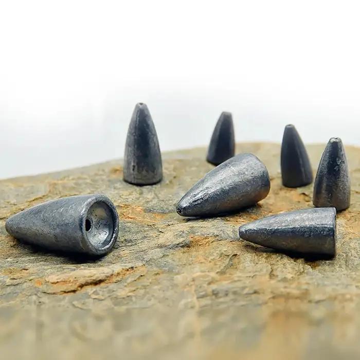 DNDYUJU 10 pièces plomb plombs poids de pêche 2/3.5/5/7/10/14/20g balle plomb poids gabarit tête d'e