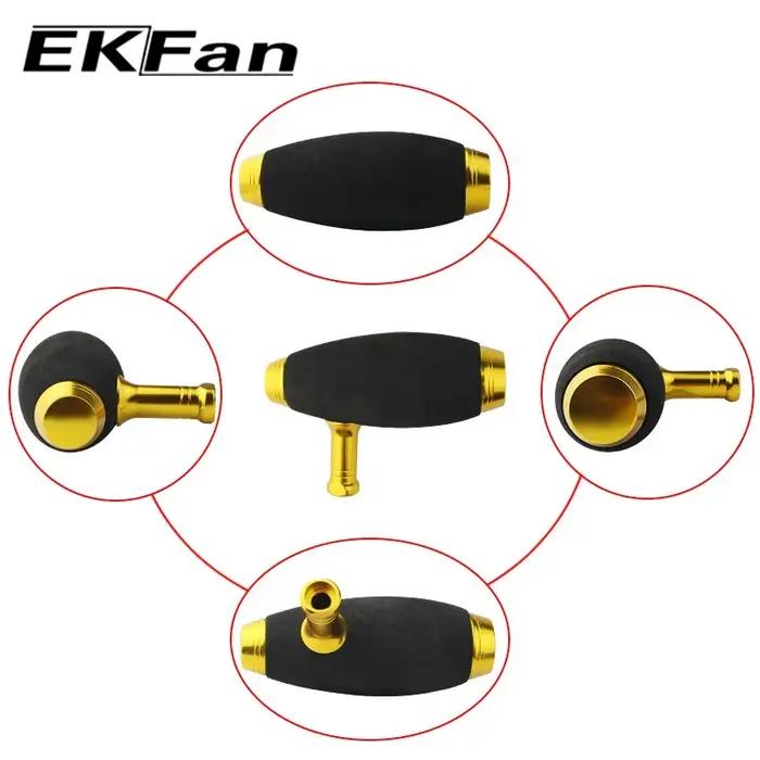 【Stock ready 】ekfan 1 pièce, alliage d'aluminium et EVA, appât de pêche, casting, moulinet, poignée,