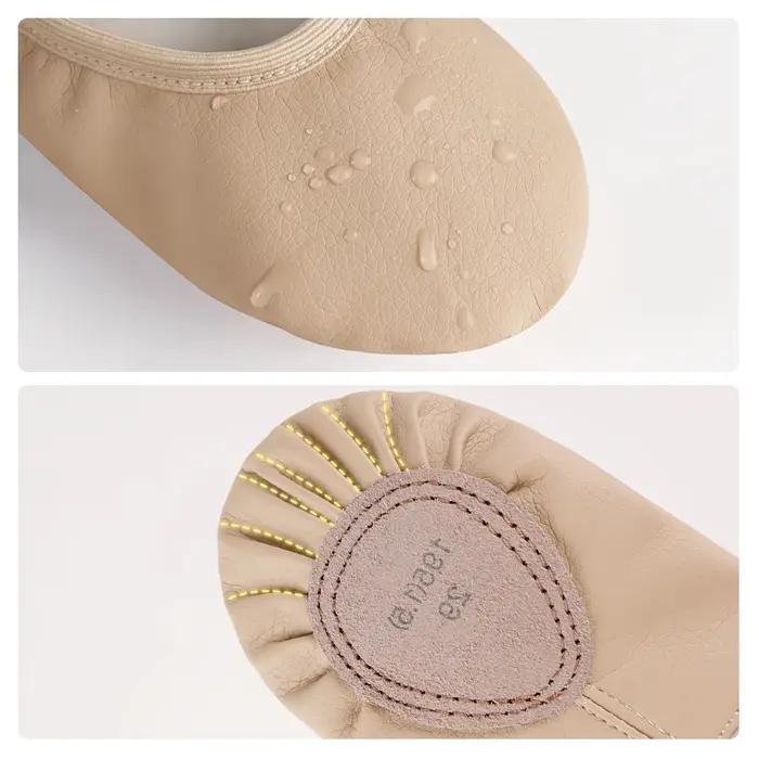 Chaussures de Ballet en PU pour petites filles, chaussures de danse pour enfants, ballerines en cuir