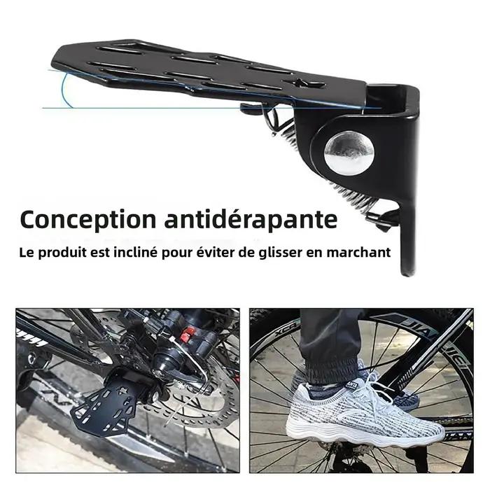 Repose-pieds de moto pliable pour vélo et vélo électrique antidérapant confortable pour pauses sécurisées et voyages élégants