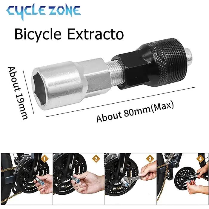 Ensemble d'outils de réparation de vélo comprenant dissolvant de volant d'inertie, disjoncteur de chaîne, extracteur de manivelle, clé à rayons pour vélo de route et VTT occasions spéciales