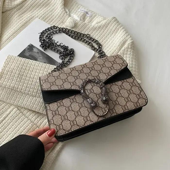 Sac à langer rétro Premium Bacchus pour femme, design chaîne européen et américain tendance, sac mes