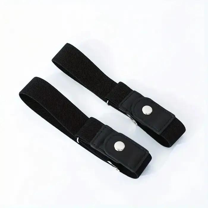 2 pièces/ensemble sans boucle ceinture élastique pour femmes hommes unisexe ceinture extensible pour