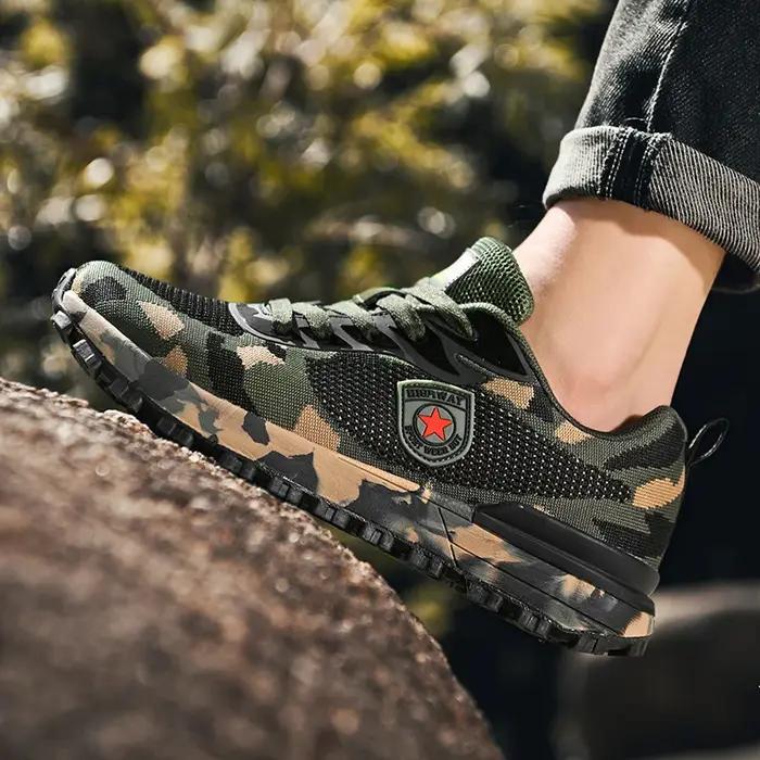 Les chaussures de sport respirantes camouflage pour hommes sont confortables et antidérapantes à sem
