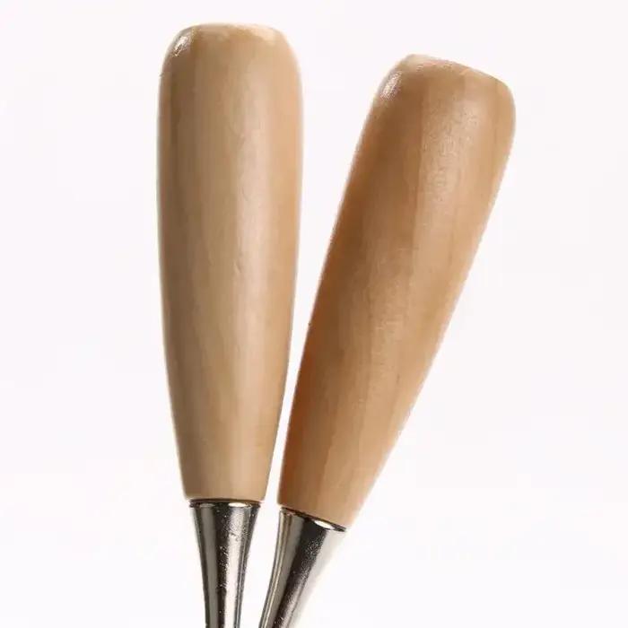 Jolie çon de couture en cuir avec manche en bois, kit de couture, accessoires d'outils, artisanat du