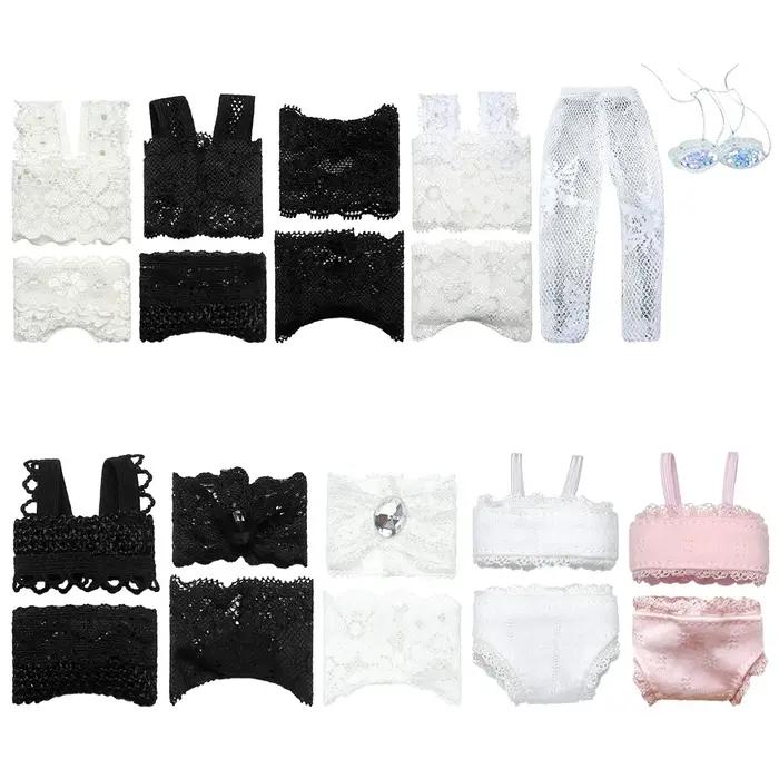 Ensemble de sous-vêtements en dentelle douce pour poupées Blythe 1/6 BJD, culotte de soutien-gorge e