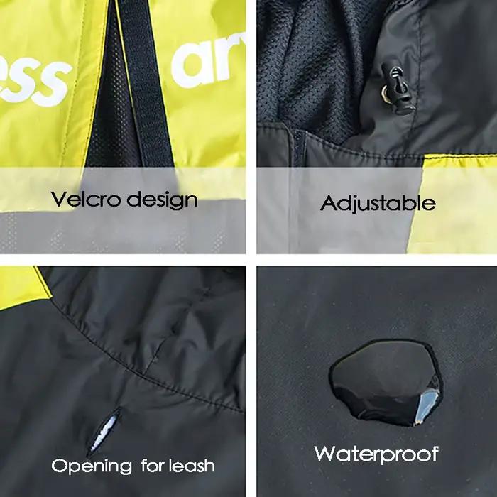Manteau imperméable pour chien, veste réfléchissante à capuche pour chien, vêtements d'extérieur pou